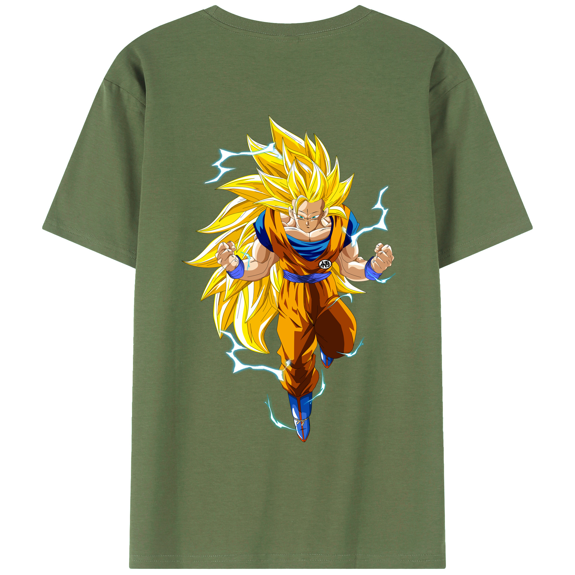 （画像用） ドラゴンボール 孫悟空（そん ごくう）Son Goku カカロット DRAGON BALL Kakarotto 綿100％ メンズ半袖Tシャツ（バックプリント） 通気性